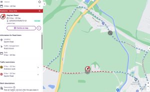 Gayton Rd Closue detour map